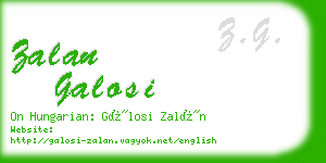 zalan galosi business card